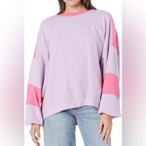 Free People Uptown Color Block Pullover